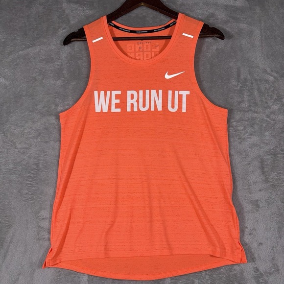 Nike Tops - Nike We Run UT Athletic Racerback Tank Running Womens Smalll Orange Hook 'Em Tex